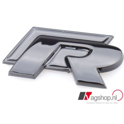 Zwart R-Line logo achterzijde 